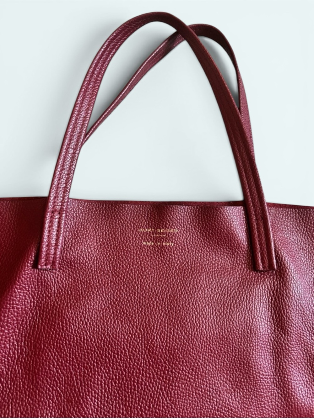 Kurt Geiger EUC Violet Horizontal Leather Tote - Picture 5 of 12